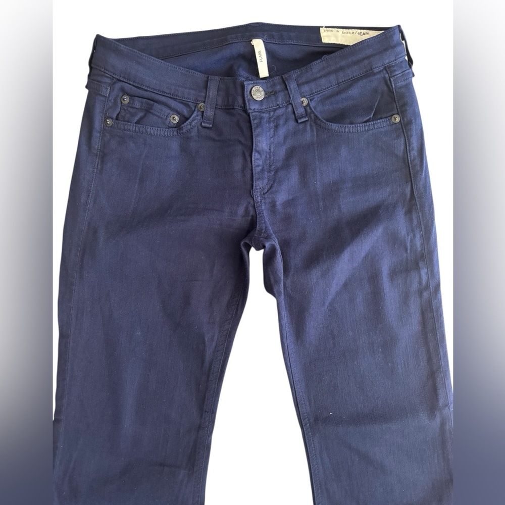RAG & BONE FLARE DARK WASH INDIGO JEANS SIZE 28 - Picture 2 of 9